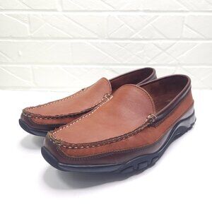 Allen Edmonds Boulder Cognac Brown Leather Slip On Driving Loafer 10.5 D